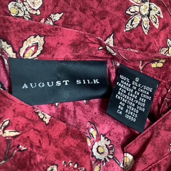 August Silk 100% Silk Sleeveless Top Small - Boho, Preppy, Vintage - Picture 4 of 6